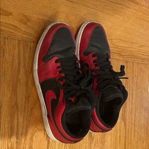 Jordan Black and Red Sneakers